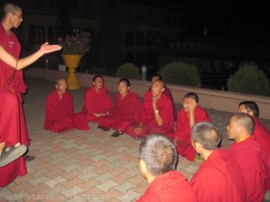 Buddhist monks in training at the Chauntra monastery.