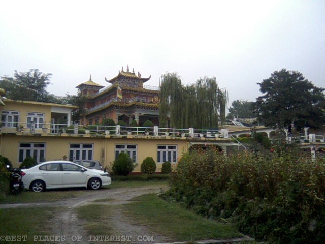 a panaromic view of Deer Park institute and monastery
