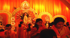 A typical scene at a Kolkata puja Image courtesy: Bodhisattva Sen Roy