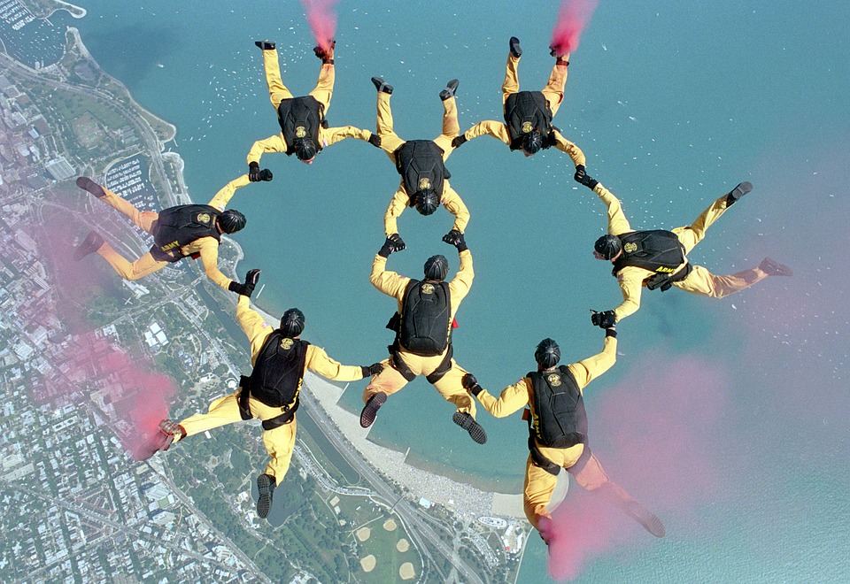 one love of the skydiving team