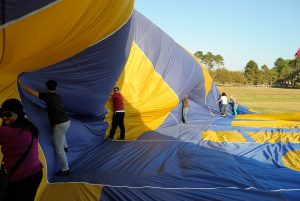 Deflating a hot air balloon Image credit: