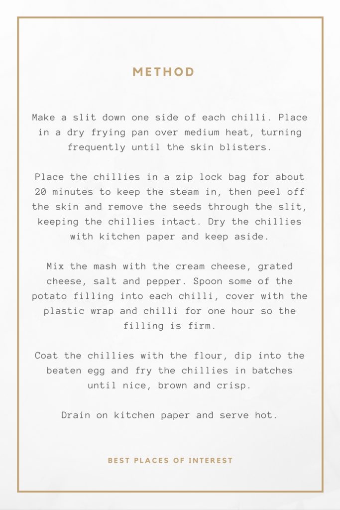 Fire cracker chillies -method