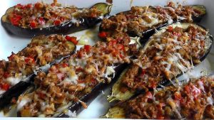 Lamb Mince stuffed Aubergines- Stuffed Vegetables recipes