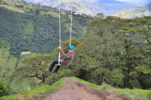 Swing at the end of the world Banos, Ecuador, Surreal places