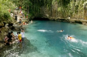 CRYSTAL CLEAR The crystal-clear water of Enchanted River resort in Hinatuan, Surigao del- Surreal places to visit