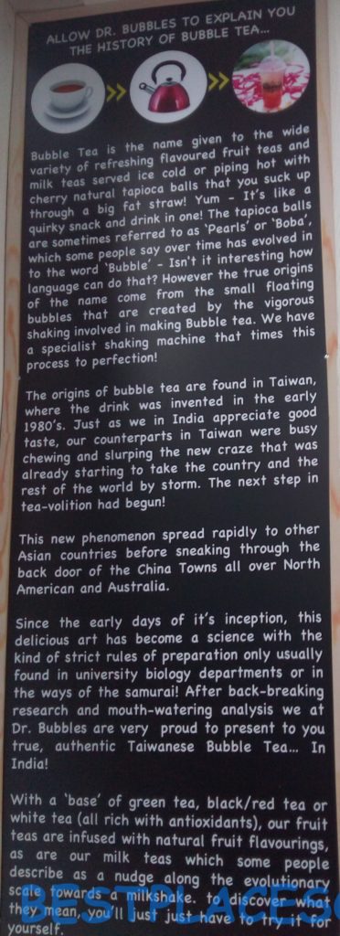 Bubble tea description