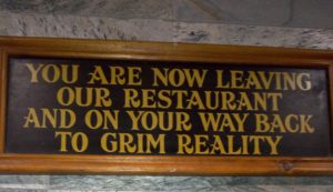 Signboard outside Cafe Mojo