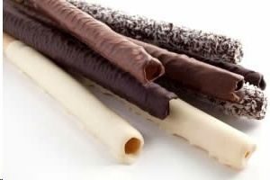 Neules with Chocolate for Christmas dinner