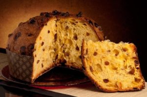 panettone for desserts on Christmas dinner