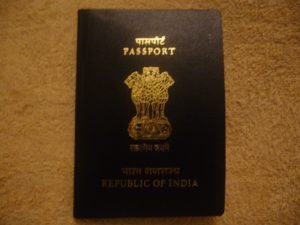 Machine readable Indian Passport cover