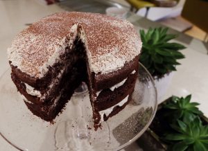 Nutty butterscotch cake with malted meringue- dessert recipes-