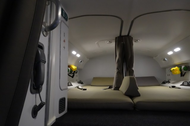 Pilots rest room on long haul flights