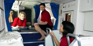 Flight attendants secret rooms on long haul flights