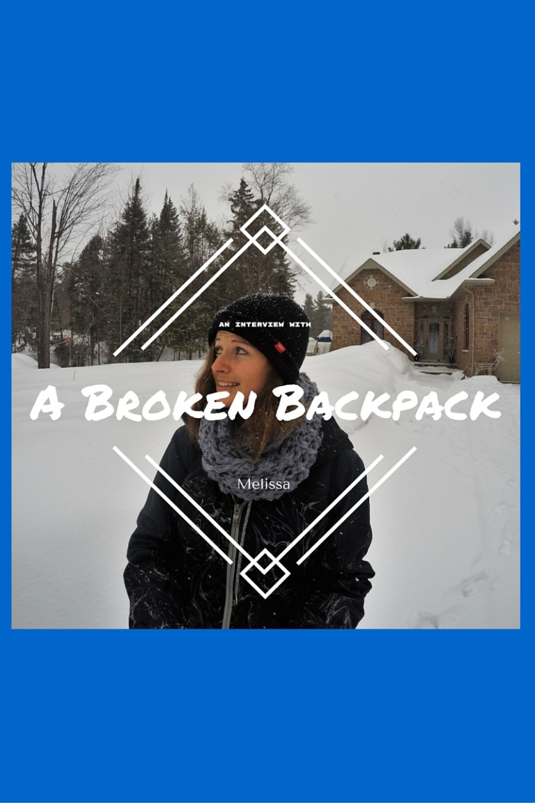 A broken backpack