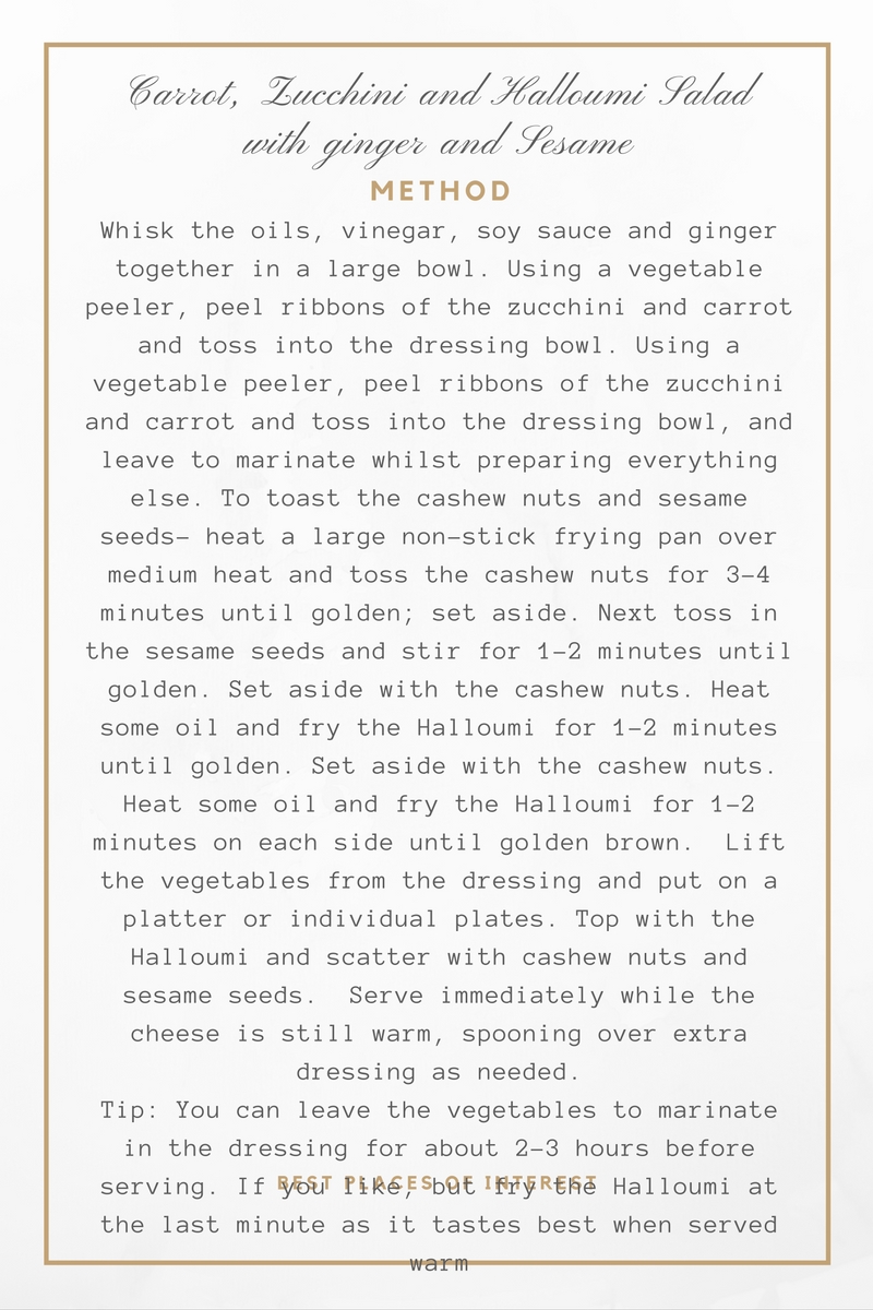 Method to prepare carrot, zucchini and Halloumi Salad - Halloumi Cheese recipes