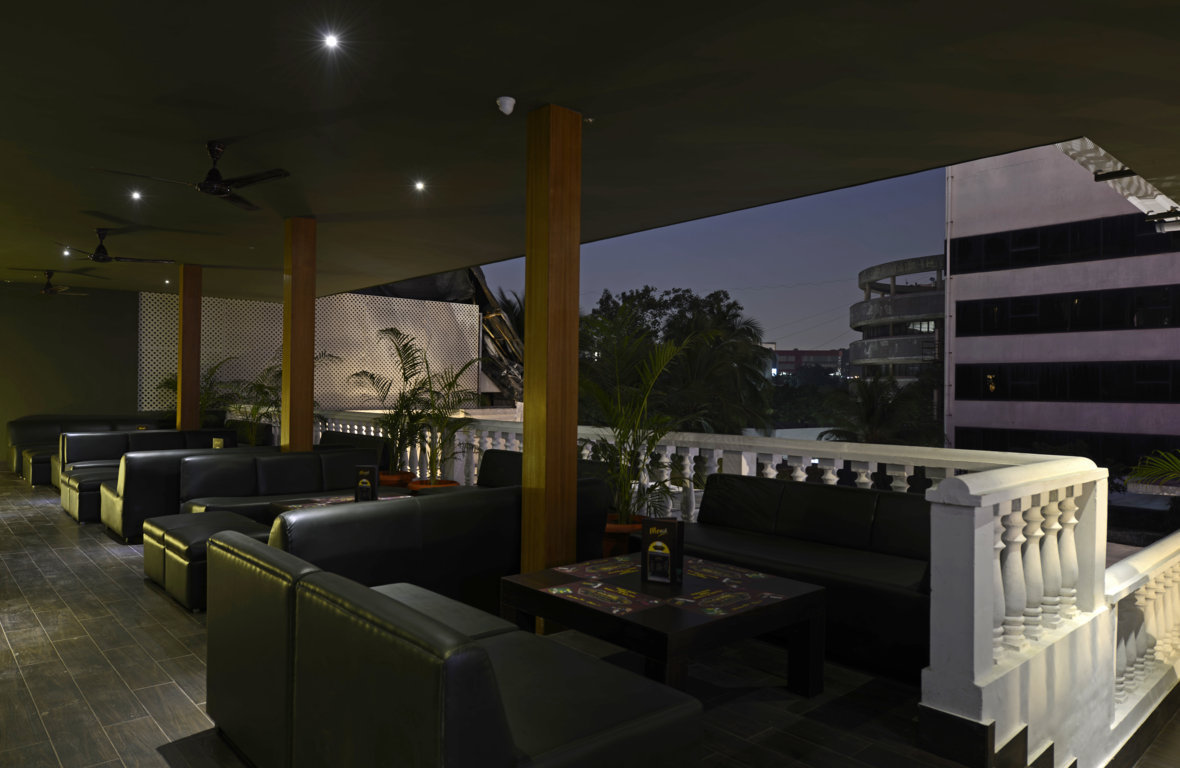 Rooftop seating at Cafe Mojo