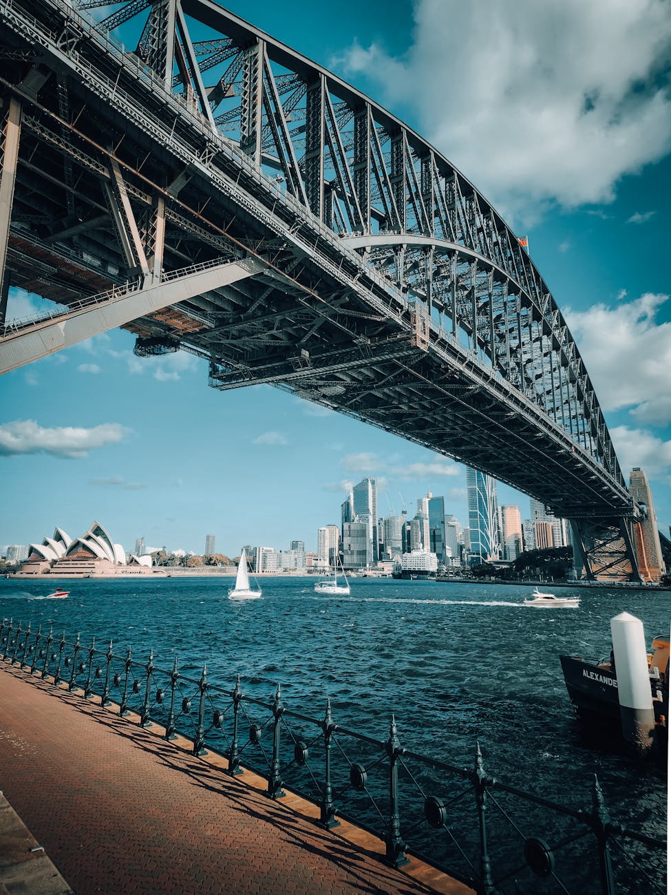 sailboats sailing in water under bridge. Sydney travel guide