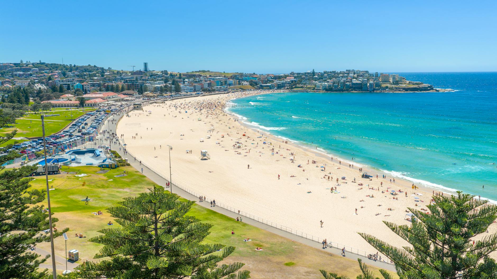 stunning aerial view of bondi beach sydney. Sydney travel guide