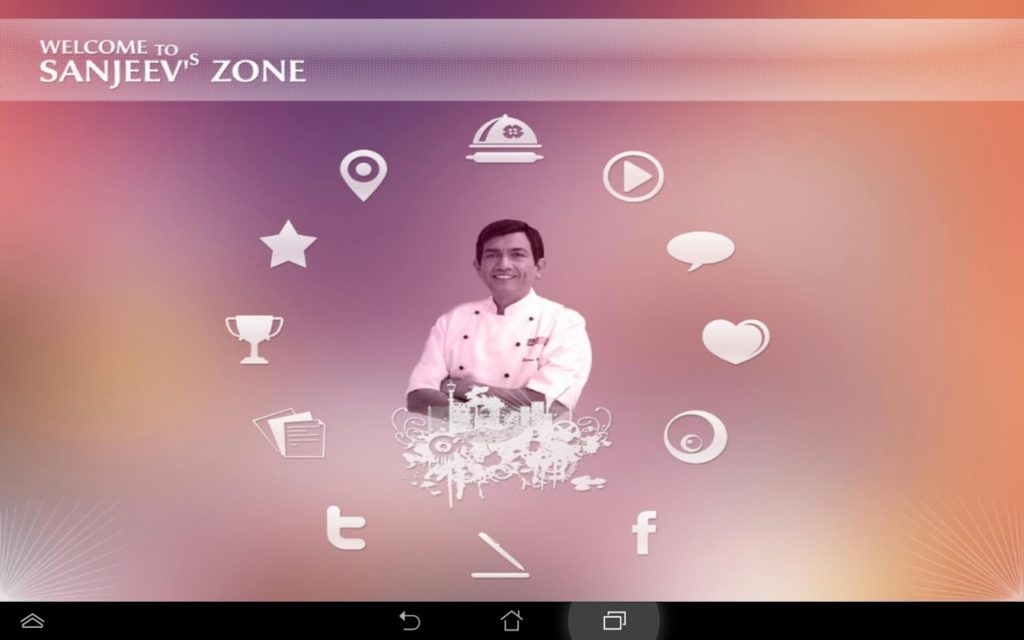 Sanjeev Kapoor official app interface