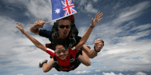 Sky diving, adventure activites in Australia