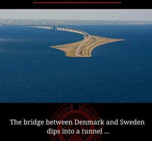 Bridge between Denmark and Sweden, breathtaking places in the world