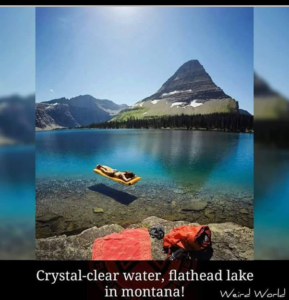 Crystal-clear water, flathead lake in Montana, breathtaking places
