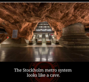 Stockholm metro system looks like a cave, breathtaking places of the world