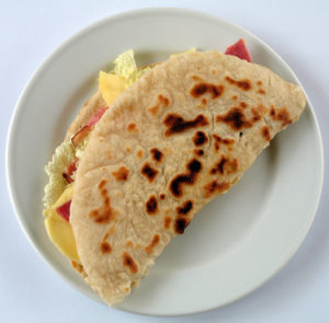 Piadina Riminese (Italian filled flatbread) street food Italy