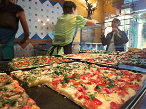 Pizza al taglio, street food Italy