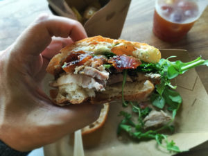 Porchetta sandwich, street food Italy