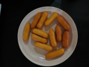 Sorullitos (hushpuppies) from Ponce, Puerto Rico street food