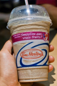 Tim Horton's Ice Cap, street food in Canada