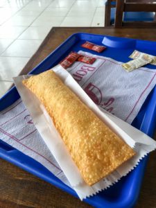 Cheese pastel in Paraty, Brasil, street food Brazil