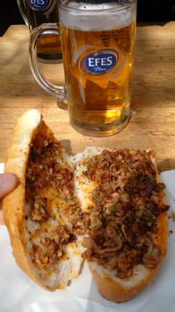 Kitir: Kokorec with Beer, Turkish street food