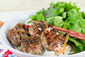 Vietnamese Grilled Meat Vermicelli, street food Vietnam