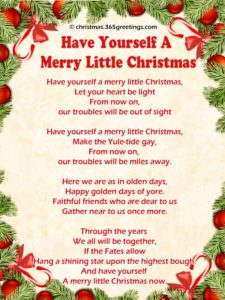 Have yourself a Merry little Christmas carol