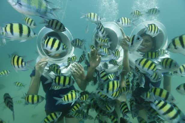 Sea-walking at North way beach, Andaman island