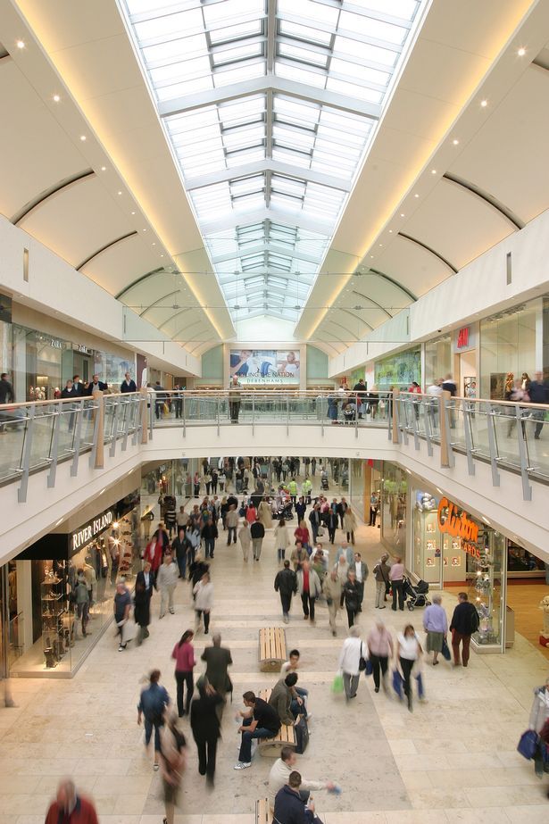 The largest shopping complex in Great Britain. The MetroCentre in Gateshead, Tyne & Wear, England. Short drive from Newcastle