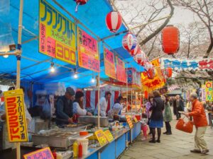 Tokyo street food stalls