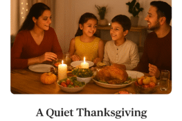 Quiet Thanksgiving celebration in Mumbai with family