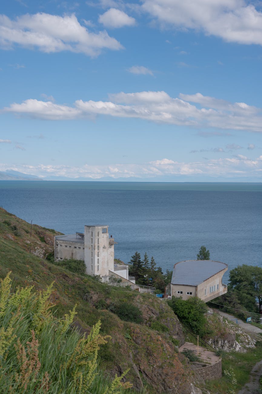 village by sevan lake in armenia. Lake Sevan Armenia writers retreat landscape