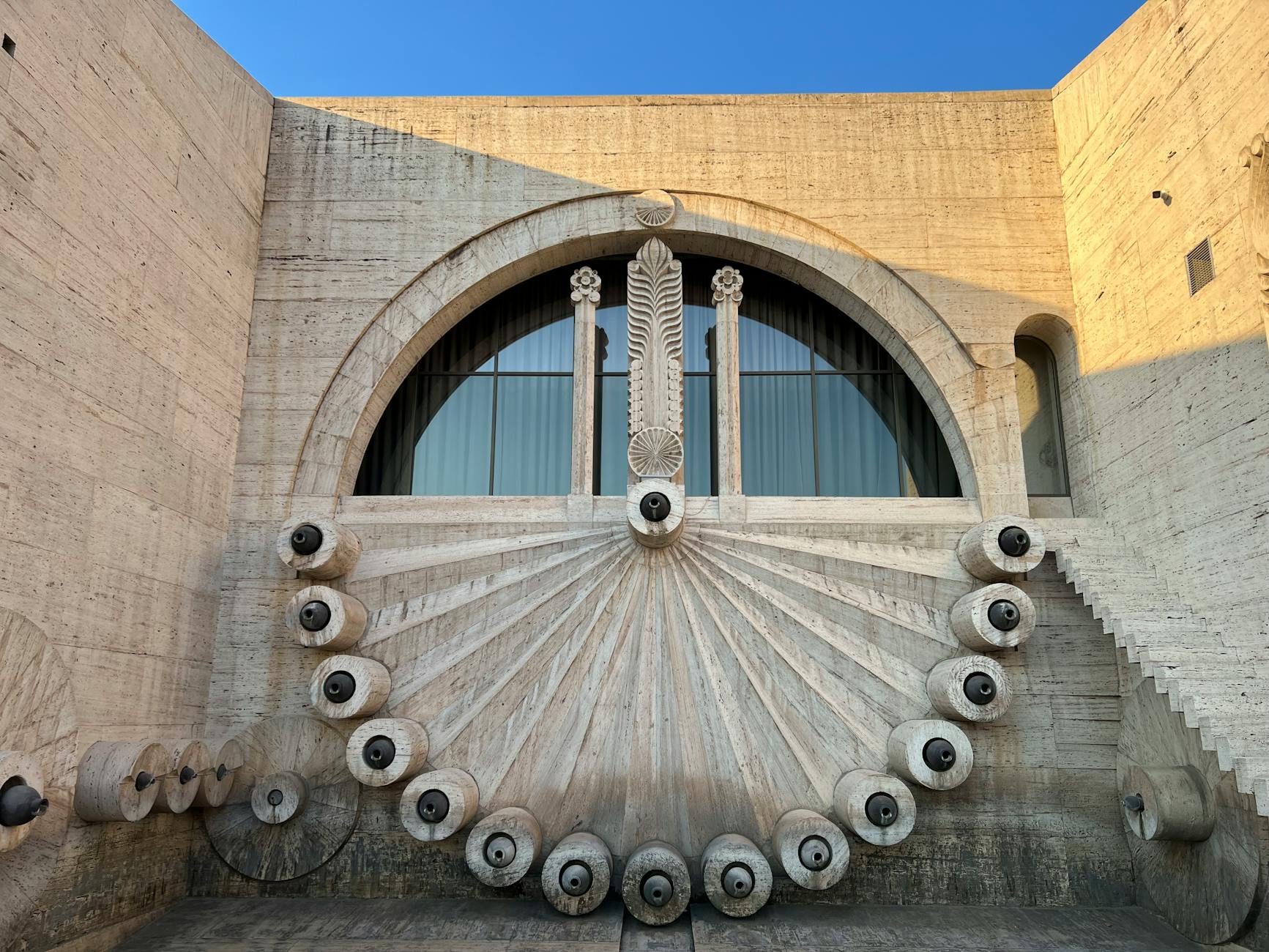 facade of the cascade complex in yerevan armenia