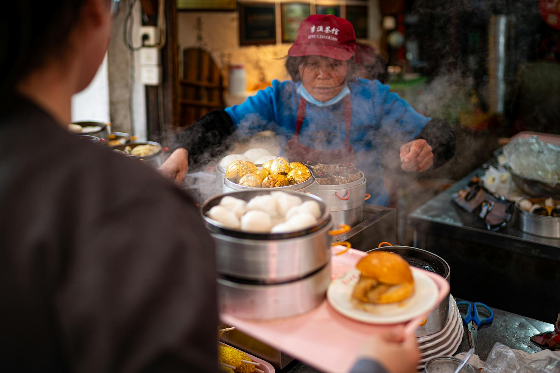 authentic asian street food vendor serving customers- Tokyo street food diaries
