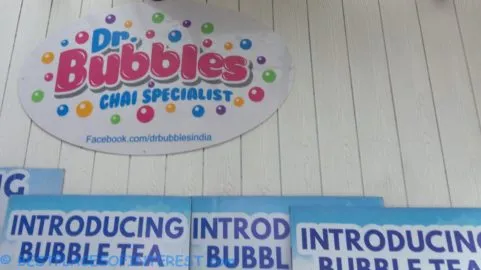 Bubble teas and waffles at Dr Bubbles Chai specialist