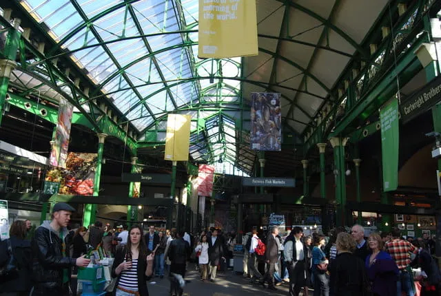 Inside Borough Market, London