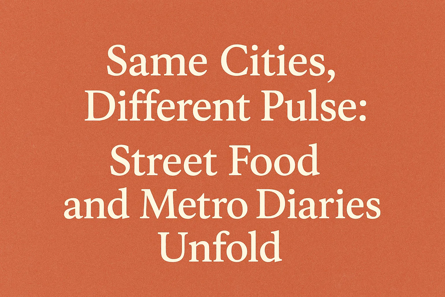 A split-screen illustration of Mumbai, Tokyo, and Lisbon showing metro scenes paired with street food moments — Mumbai’s metro platform and vada pav vendor, Tokyo’s sleek metro interior and takoyaki stall, Lisbon’s tiled metro walls and bifana sandwich stand. The image evokes warmth, movement, and flavor across three cities. This alt text is optimized for: - ✅ Descriptive clarity - ✅ Emotional resonance - ✅ SEO relevance (includes “street food,” “metro,” and city names) Want help placing it in your blog’s featured image block or shaping the caption to match your poetic tone? We can make it echo the rhythm of your bridge post.
